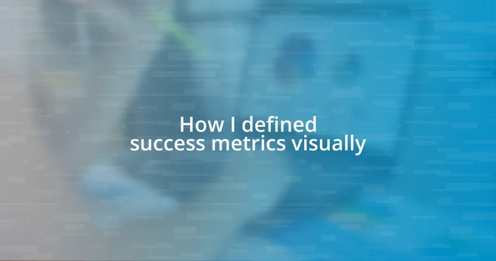 How I defined success metrics visually