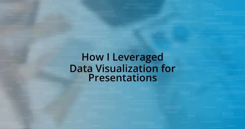How I Leveraged Data Visualization for Presentations