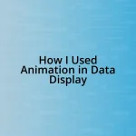 How I Used Animation in Data Display