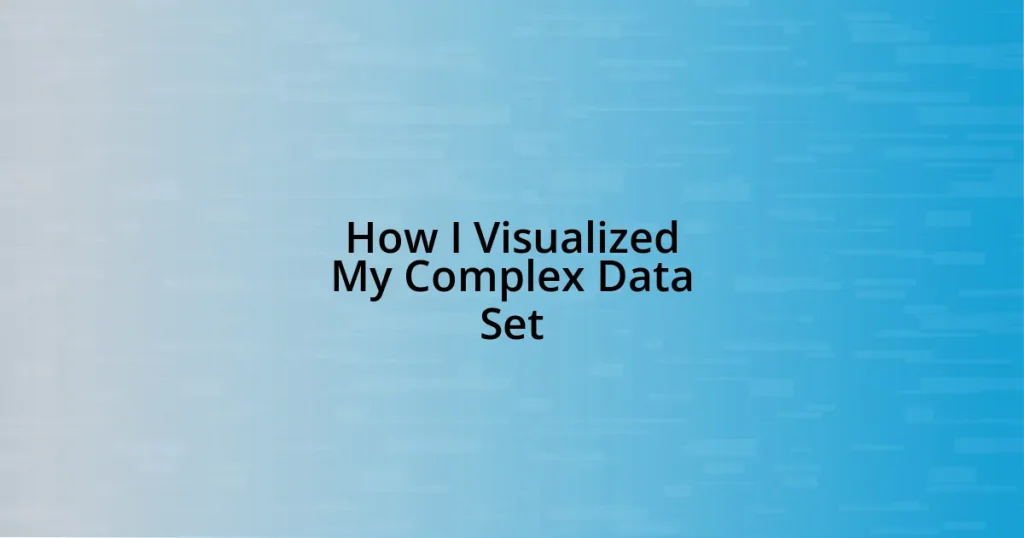How I Visualized My Complex Data Set