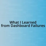 What I Learned from Dashboard Failures
