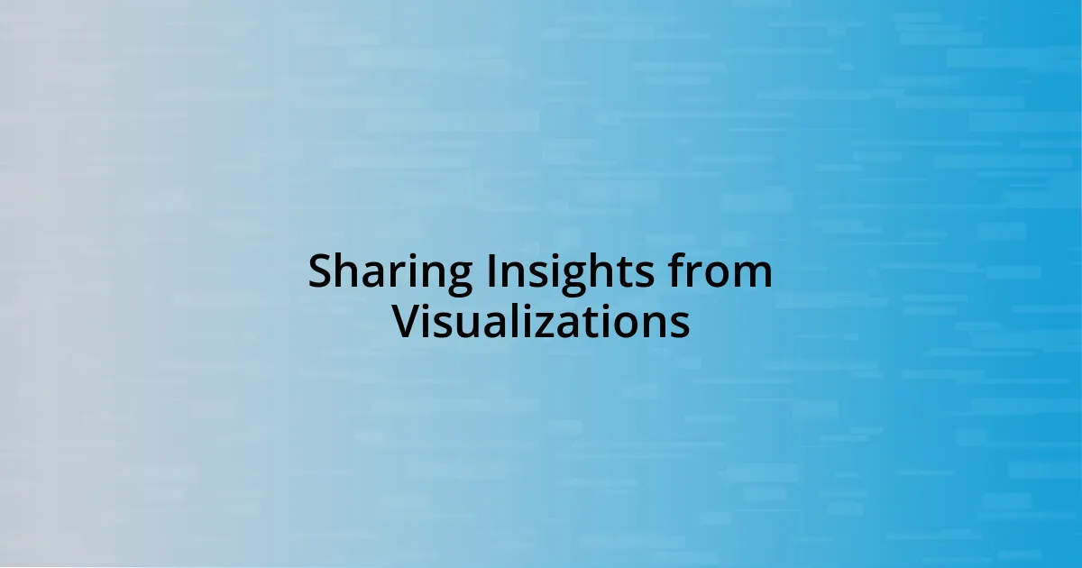 Sharing Insights from Visualizations