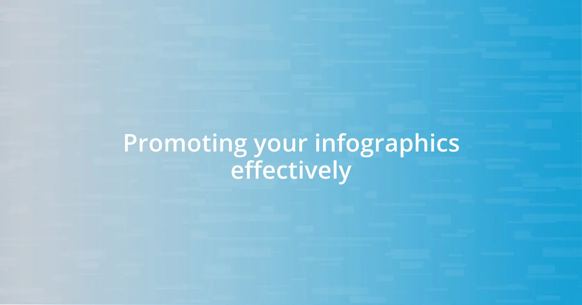 Promoting your infographics effectively