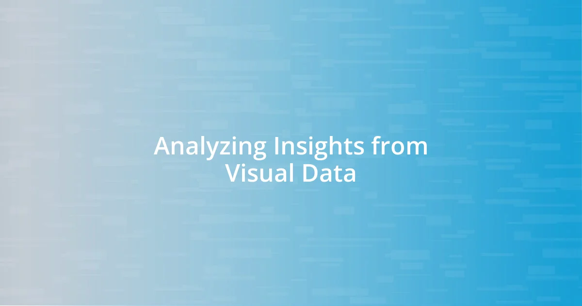 Analyzing Insights from Visual Data