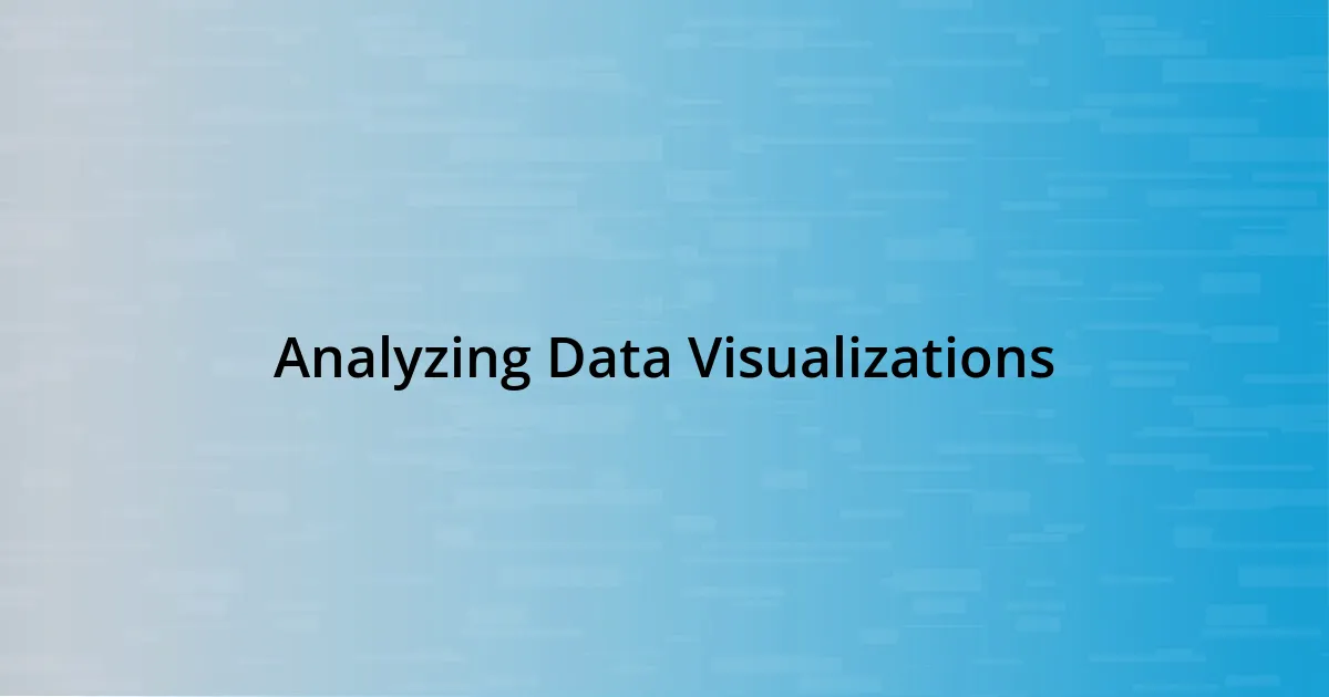 Analyzing Data Visualizations
