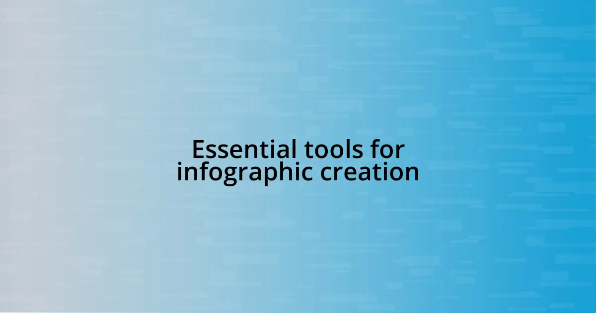 Essential tools for infographic creation